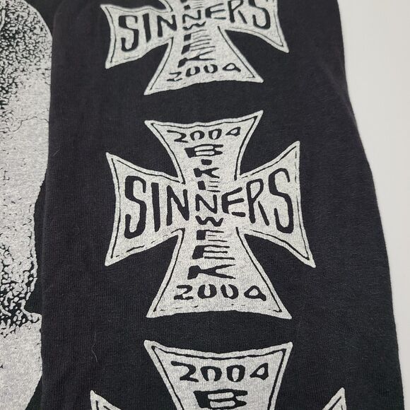 For Those Who Sin - Los Angeles Bike Week Skull FTWS Black Men’s Size Medium - Picture 5 of 9